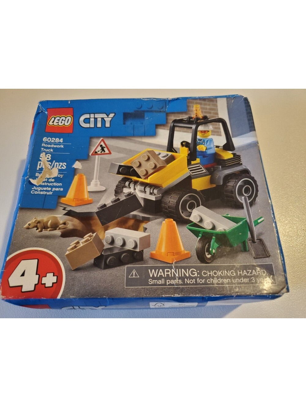 LEGO 60284 City Great Vehicles Roadwork Truck New Sealed Damaged Box